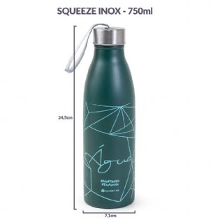 Squeeze Inox No Plastic Verde 750 ml Gourmet Mix