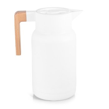 Garrafa Térmica Wood Fashion Branca 1L com Escova de Limpeza Termopro